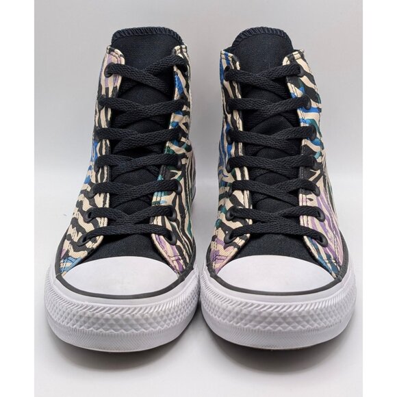 Converse Chuck Taylor All Star High Top Colorful Rainbow Zebra Women’s Size 8 - Picture 3 of 7